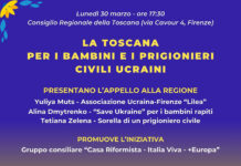 Ucraina. La Toscana presenti appello per bambini rapiti e prigionieri politici